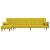 Canapea extensibilă în formă de L galben 271x140x70 cm catifea GartenMobel Dekor