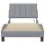 Cadru de pat fără saltea, gri deschis, 90x200 cm, textil GartenMobel Dekor