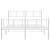 Cadru de pat metalic cu tăblie, alb, 160x200 cm GartenMobel Dekor
