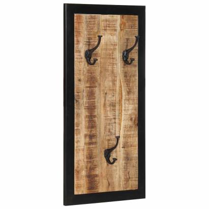 Cuier pentru haine, 40x2x80 cm, lemn masiv de mango brut GartenMobel Dekor