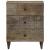Noptiera gri deschis 50x33x60 cm lemn masiv de mango GartenMobel Dekor
