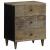 Noptiera gri deschis 50x33x60 cm lemn masiv de mango GartenMobel Dekor