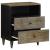 Noptiera gri deschis 50x33x60 cm lemn masiv de mango GartenMobel Dekor