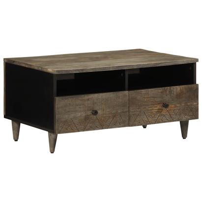 Masuta de cafea gri deschis 80x54x40 cm lemn masiv de mango GartenMobel Dekor