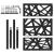 Poarta de gradina neagra 105x130 cm Design cu lumina din otel GartenMobel Dekor