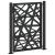 Poarta de gradina neagra 105x130 cm Design cu lumina din otel GartenMobel Dekor