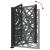 Poarta de gradina neagra 105x130 cm Design cu lumina din otel GartenMobel Dekor
