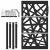 Poarta de gradina neagra 105x155 cm Design cu lumina din otel GartenMobel Dekor