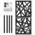 Poarta de gradina neagra 105x180 cm Design cu lumina din otel GartenMobel Dekor