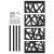 Poarta de gradina neagra 105x205 cm Design cu lumina din otel GartenMobel Dekor