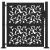 Poarta de gradina neagra 105x105 cm Design cu frunze de otel GartenMobel Dekor