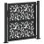 Poarta de gradina neagra 105x105 cm Design cu frunze de otel GartenMobel Dekor