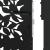 Poarta de gradina neagra 105x130 cm Design cu frunze de otel GartenMobel Dekor