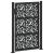 Poarta de gradina neagra 105x155 cm Design cu frunze de otel GartenMobel Dekor