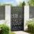 Poarta de gradina neagra 105x180 cm Design cu frunze de otel GartenMobel Dekor