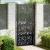 Poarta de gradina neagra 105x205 cm Design cu frunze de otel GartenMobel Dekor