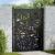 Poarta de gradina neagra 105x130 cm Design ondulat de otel GartenMobel Dekor