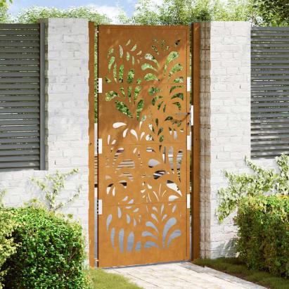 Poartă de grădină Design ondulat oțel rezistent la intemperii GartenMobel Dekor
