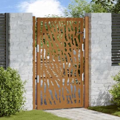 Poartă de grădină Design cu urme oțel rezistent la intemperii GartenMobel Dekor