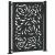 Poarta de gradina neagra 105x130 cm design flacara din otel GartenMobel Dekor