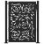 Poarta de gradina neagra 105x130 cm design flacara din otel GartenMobel Dekor