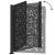 Poarta de gradina neagra 105x130 cm design flacara din otel GartenMobel Dekor