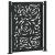 Poarta de gradina neagra 105x130 cm design flacara din otel GartenMobel Dekor