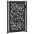 Poarta de gradina neagra 105x155 cm design flacara din otel GartenMobel Dekor