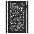 Poarta de gradina neagra 105x155 cm design flacara din otel GartenMobel Dekor