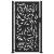 Poarta de gradina neagra 105x180 cm design flacara din otel GartenMobel Dekor