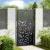 Poarta de gradina neagra 105x180 cm design flacara din otel GartenMobel Dekor