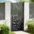 Poarta de gradina neagra 105x205 cm design flacara din otel GartenMobel Dekor