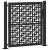 Poartă de grădină neagră 105x105 cm Design în cruce de oțel GartenMobel Dekor