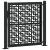 Poartă de grădină neagră 105x105 cm Design în cruce de oțel GartenMobel Dekor