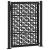 Poartă de grădină neagră 105x130 cm Design în cruce de oțel GartenMobel Dekor