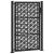 Poartă de grădină neagră 105x155 cm Design în cruce de oțel GartenMobel Dekor