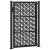 Poartă de grădină neagră 105x155 cm Design în cruce de oțel GartenMobel Dekor
