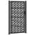 Poarta de gradina neagra 105x180 cm Design cruce de otel GartenMobel Dekor