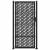 Poarta de gradina neagra 105x205 cm Design cruce de otel GartenMobel Dekor
