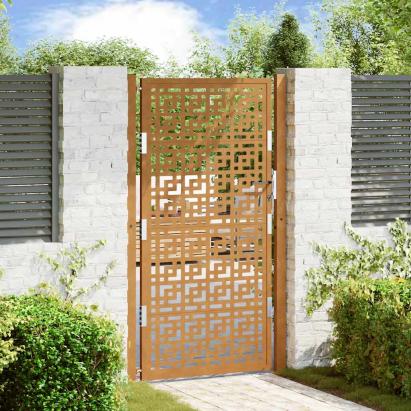 Poartă de grădină Design cruce din oțel rezistent la intemperii GartenMobel Dekor