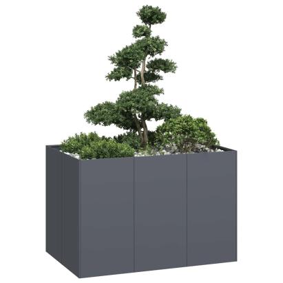 Jardinieră, antracit, 120x80x80 cm, oțel GartenMobel Dekor