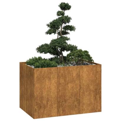 Jardinieră Rusty 120x80x80 cm Oțel pentru intemperii GartenMobel Dekor