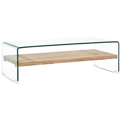 Măsuță de cafea, transparent, 98x45x31 cm, sticlă securizată GartenMobel Dekor