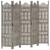 Paravan cameră sculptat manual 5 panouri gri 200x165 cm mango GartenMobel Dekor