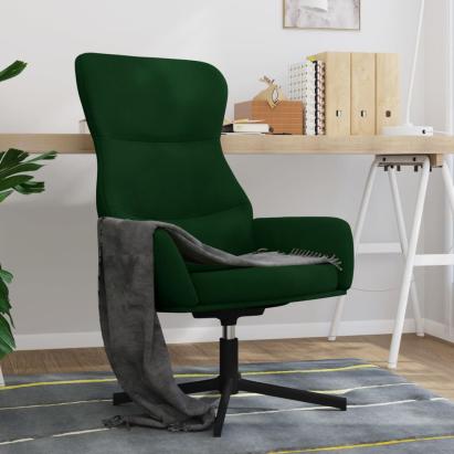 Scaun de relaxare, verde închis, catifea GartenMobel Dekor