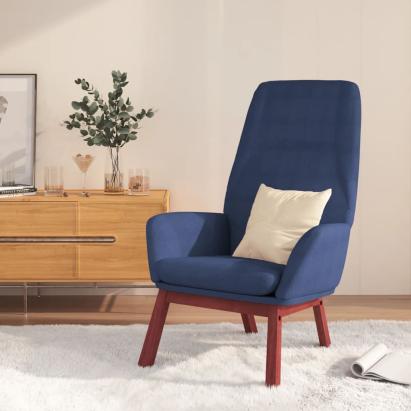 Scaun de relaxare, albastru, material textil GartenMobel Dekor