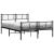 Cadru pat fără saltea, cu tăblie picioare negru 160x200cm metal GartenMobel Dekor