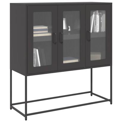Dulap, negru, 100,5x39x107 cm, oțel laminat la rece GartenMobel Dekor