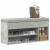 Bancheta pantofar, gri beton, 102x30,5x45 cm, lemn prelucrat GartenMobel Dekor