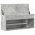 Bancheta pantofar, gri beton, 102x30,5x45 cm, lemn prelucrat GartenMobel Dekor